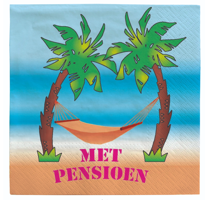 Feestbazaar Pensioen Servetten Palmboom (20st)