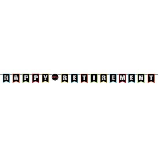 Feestbazaar Pensioen Slinger 'Happy Retirement' - 2,7m