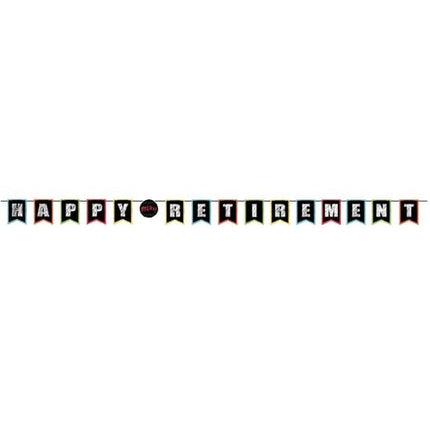 Feestbazaar Pensioen Slinger 'Happy Retirement' - 2,7m