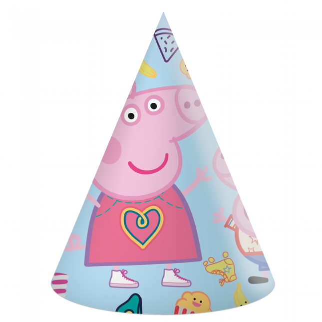 Feestbazaar Peppa Pig feesthoedjes (6st)