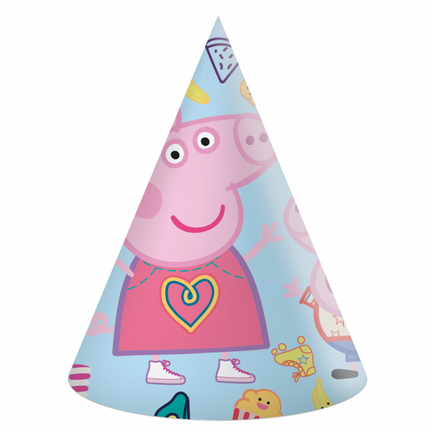 Feestbazaar Peppa Pig feesthoedjes (6st)