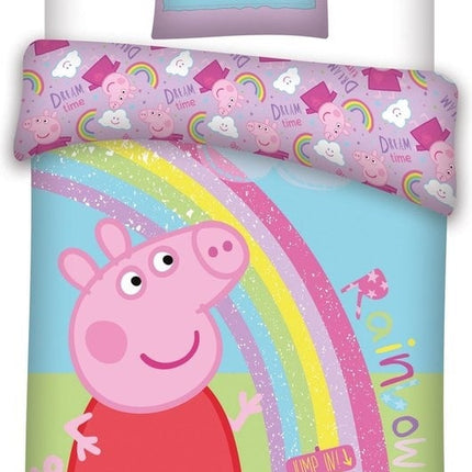 Feestbazaar Peppa Pig Rainbow Dekbedovertrek (140x200cm)