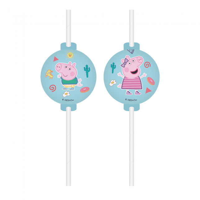 Feestbazaar Peppa Pig Rietjes (4st)