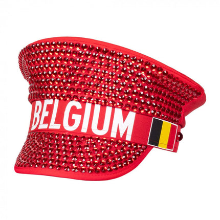 Feestbazaar Pet Belgium Rood Strass