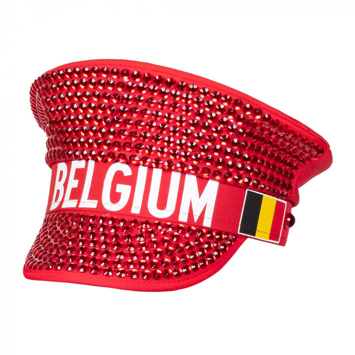 Feestbazaar Pet Belgium Rood Strass