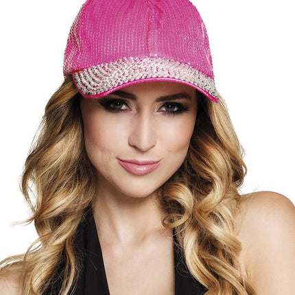 Feestbazaar Pet Hot pink Bling Bling