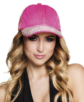 Feestbazaar Pet Hot pink Bling Bling