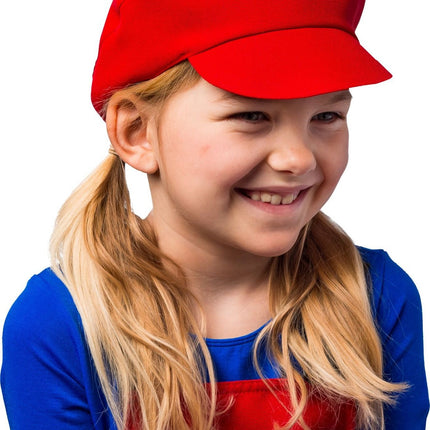 Feestbazaar Pet Met Klep Rood Kind