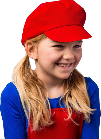 Feestbazaar Pet Met Klep Rood Kind