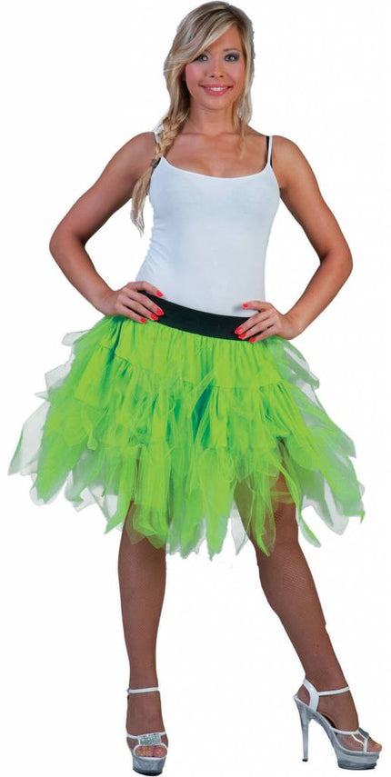 Feestbazaar Petticoat groen fluor
