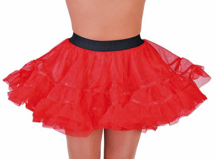 Feestbazaar Petticoat kort rood brede elastiek