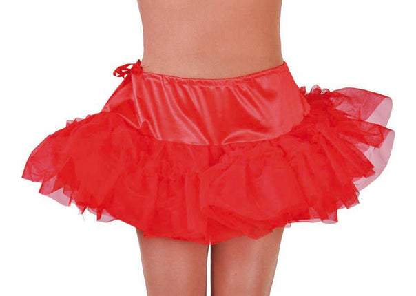 Feestbazaar Petticoat kort rood met tunnel