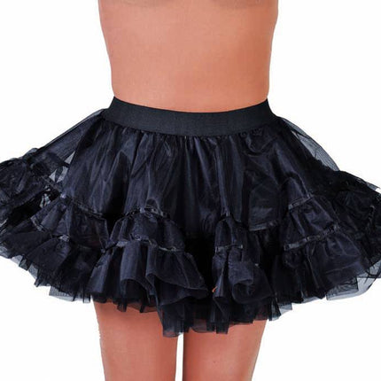 Feestbazaar Petticoat kort zwart brede elastiek