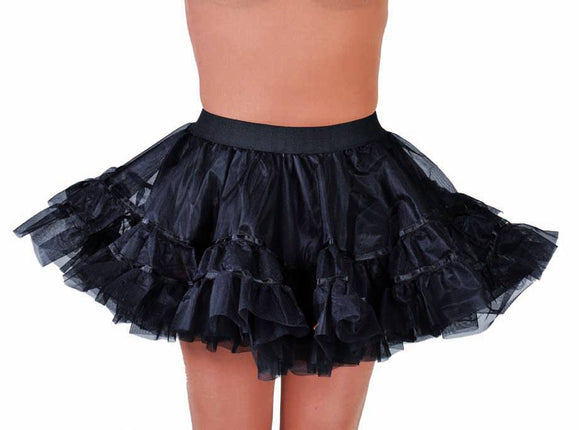 Feestbazaar Petticoat kort zwart brede elastiek