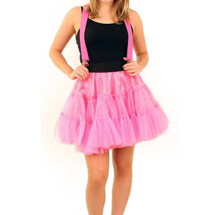 Feestbazaar Petticoat pink 3-laags volwassenen