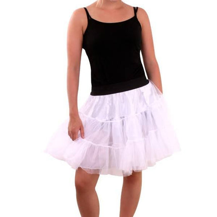 Feestbazaar Petticoat wit 3-laags volwassenen