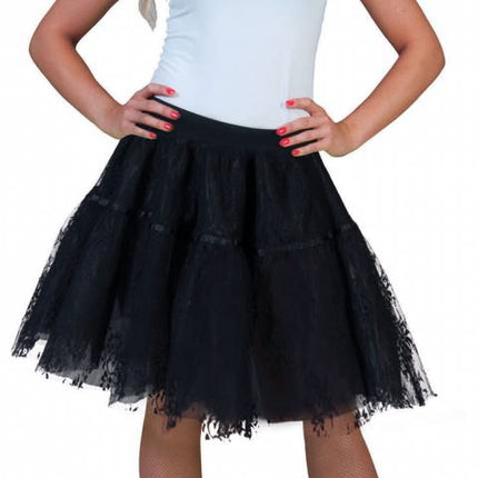 Feestbazaar Petticoat Zwart Deluxe