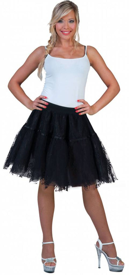 Feestbazaar Petticoat Zwart Deluxe