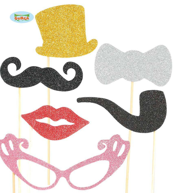 Feestbazaar Photo Booth props 6st