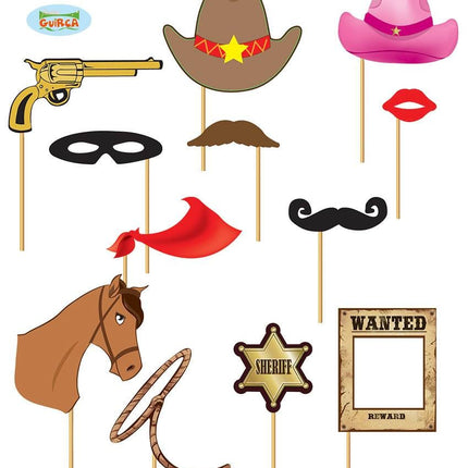 Feestbazaar Photo booth props Cowboy 12st