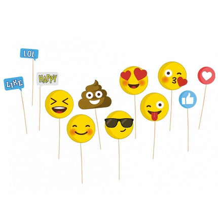 Feestbazaar Photo Booth Props Emoticons (12st)