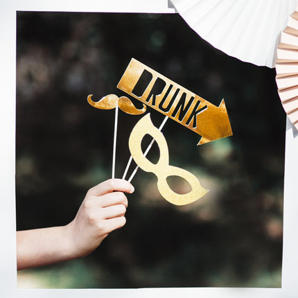 Feestbazaar Photo Booth Props Party Goud