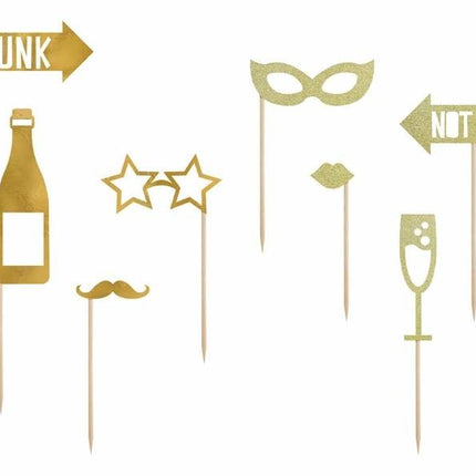 Feestbazaar Photo Booth Props Party Goud