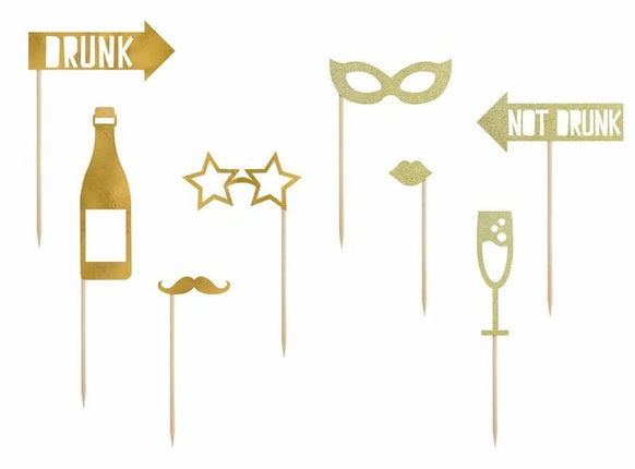 Feestbazaar Photo Booth Props Party Goud