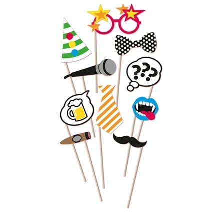 Feestbazaar Photo booth set 10 stuks