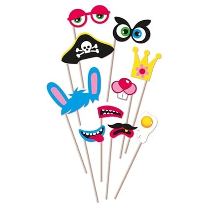 Feestbazaar Photo booth set kind 10 stuks