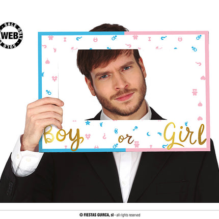 Feestbazaar Photo Frame 'Boy or Girl' Gender Reveal
