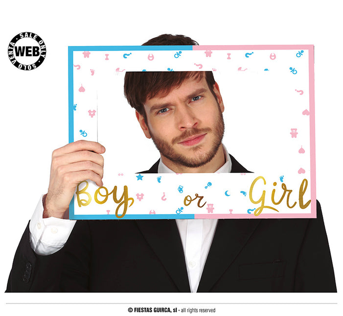 Feestbazaar Photo Frame 'Boy or Girl' Gender Reveal