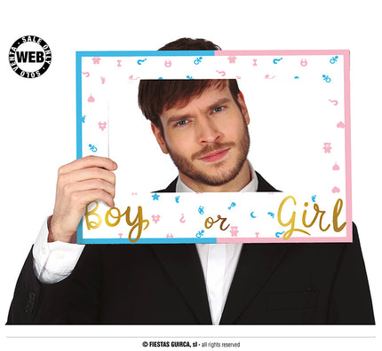 Feestbazaar Photo Frame 'Boy or Girl' Gender Reveal