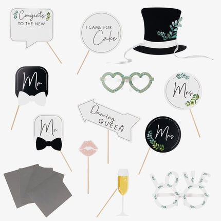 Feestbazaar Photo Props Mr & Mrs (12st)