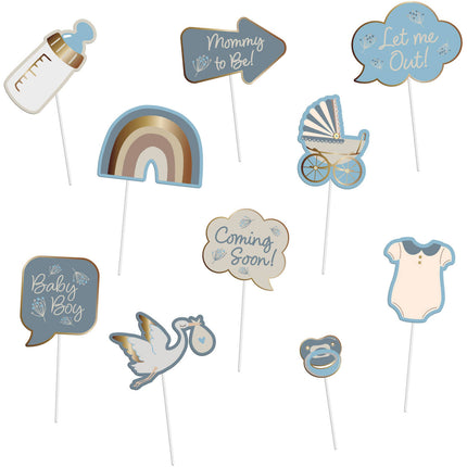 Feestbazaar Photobooth Set Blooming Baby Boy (10st)
