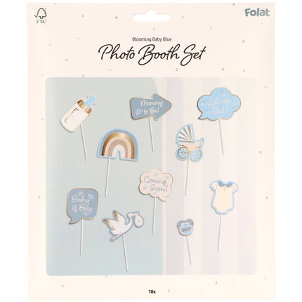 Feestbazaar Photobooth Set Blooming Baby Boy (10st)