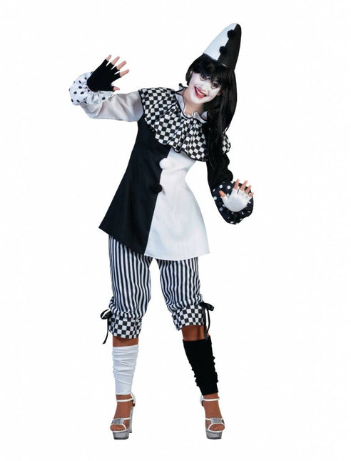 Feestbazaar Pierrot kostuum dames Pedrolina