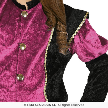 Feestbazaar Piet Verkleedpak Kind Pink/Zwart Morena
