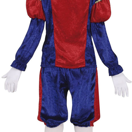 Feestbazaar Piet Verkleedpak Kind Rood/Blauw Felipe
