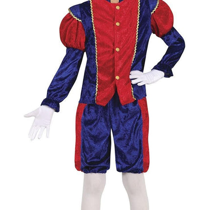 Feestbazaar Piet Verkleedpak Kind Rood/Blauw Felipe