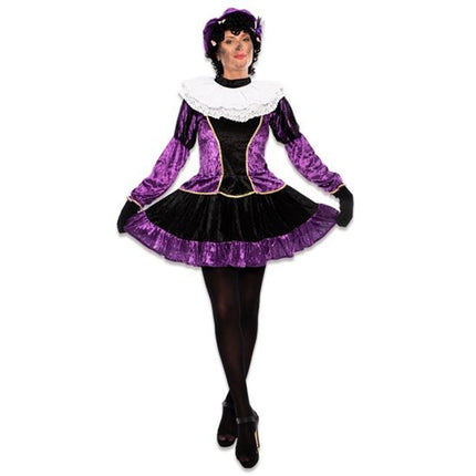 Feestbazaar Pieten jurkje met petticoat paars