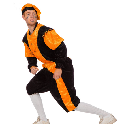 Feestbazaar Pieten kostuum Diego zwart/oranje