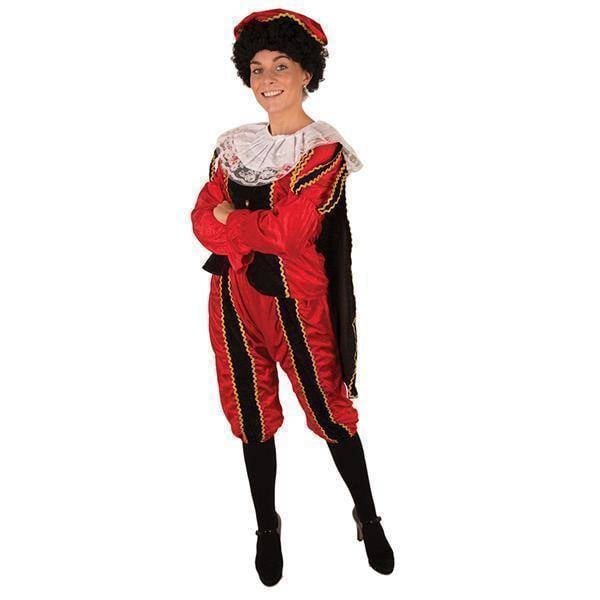 Feestbazaar Pieten kostuum vrouw rood/zwart