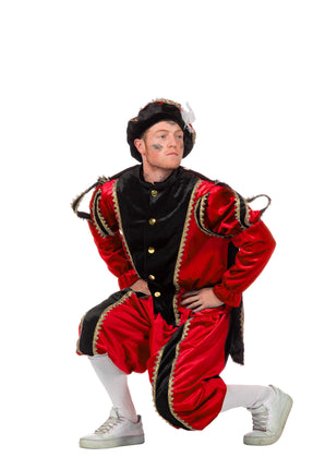 Feestbazaar Pietenpak deluxe Palmitos rood/zwart
