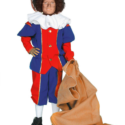 Feestbazaar Pietenpak Gustavo Kind blauw/rood