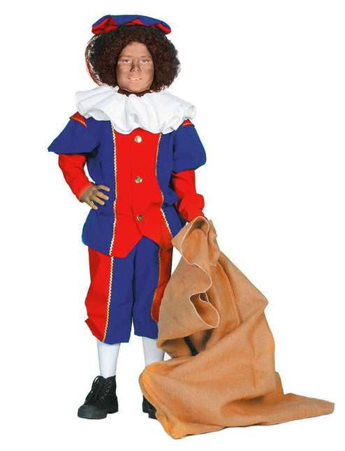 Feestbazaar Pietenpak Gustavo Kind blauw/rood