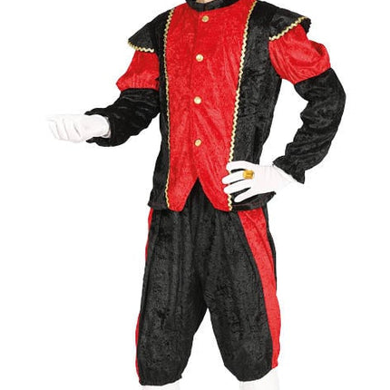 Feestbazaar Pietenpak jongen/meisje rood-zwart