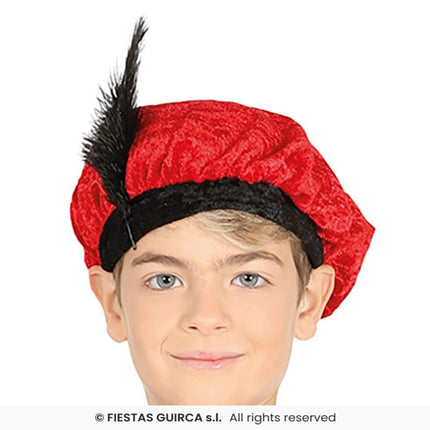 Feestbazaar Pietenpak jongen/meisje rood-zwart