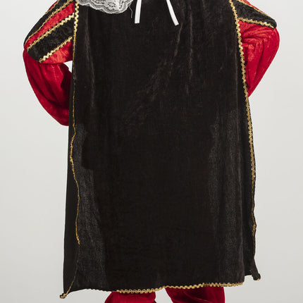Feestbazaar Pietenpak meisje rood/zwart luxe