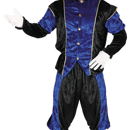 Feestbazaar Pietenpak Navarro blauw/zwart